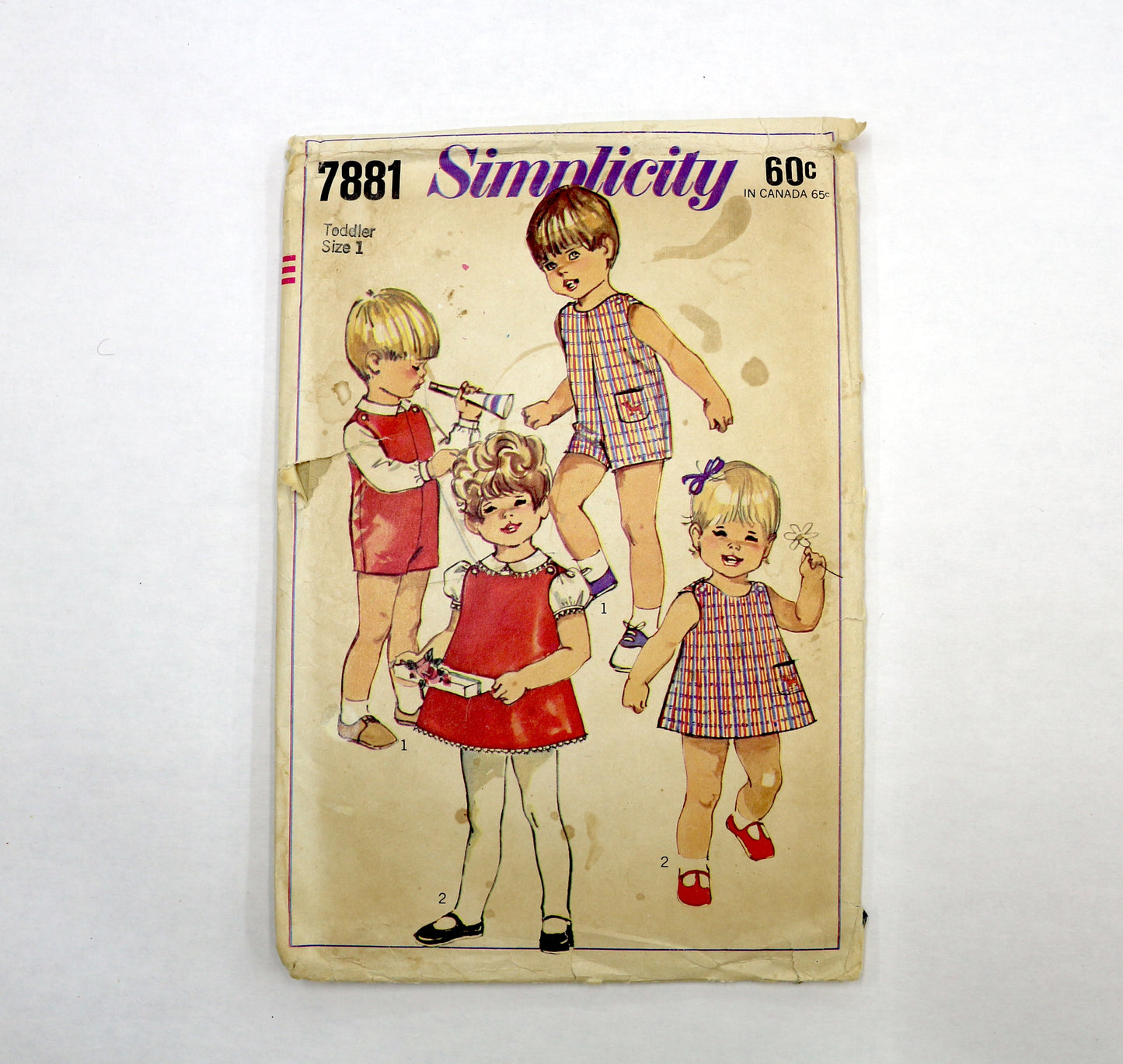 Simplicity 7881 Toddlers Suit, Dress or Jumper Sewing Pattern