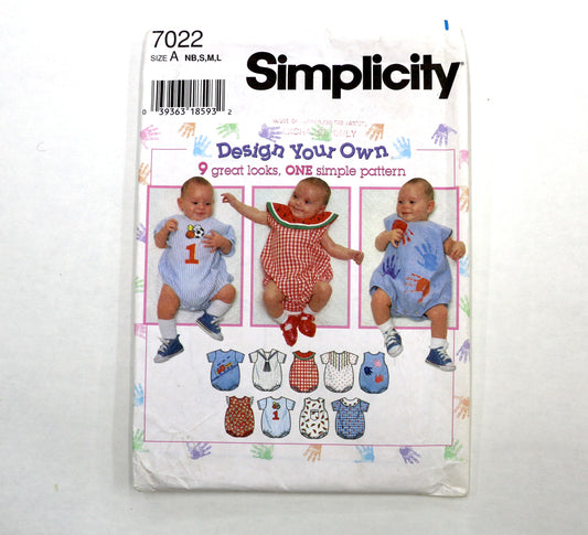 Simplicity 7022 Babies Romper Sewing Pattern