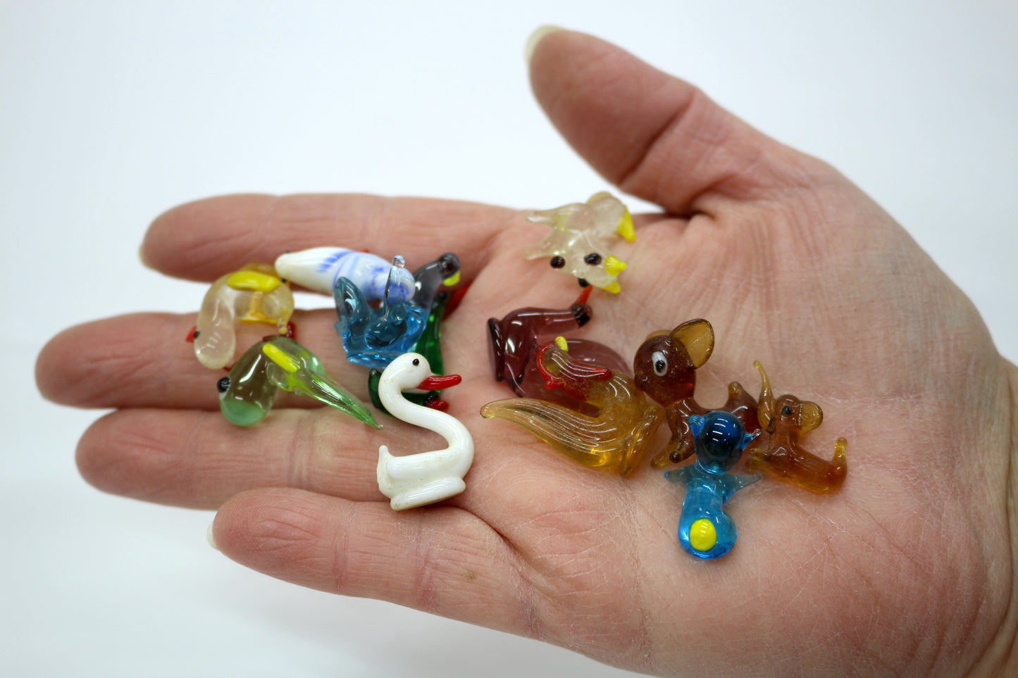 🐾 Bundle of Small Glass Figurines – Perfectly Imperfect Treasures! 🐾