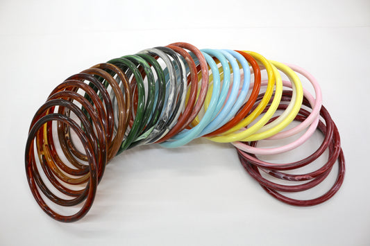 6" Round Vintage Macrame Rings – Sturdy Plastic for Crafting