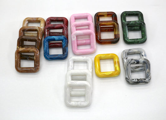 2" Square Vintage Macrame Rings – So Many Colors to Choose From!