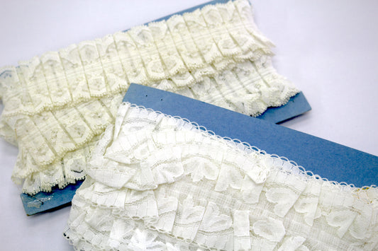 Vintage White Ruffled Trim – Elegant & Timeless