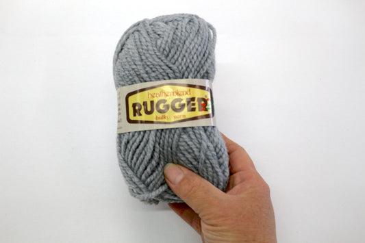 Vintage Rugger Yarn – 80% Orlon & 20% Virgin Wool, Flannel Heather Gray