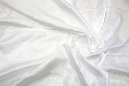 White Rayon Blend Fabric – 42" x 5.75 Yards