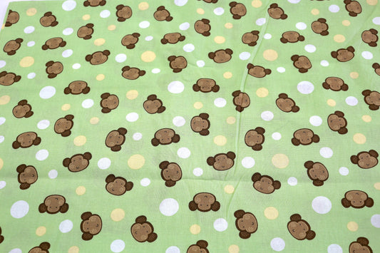 Nursery Monkey Cotton Fabric – 43" x 3.5 Yards