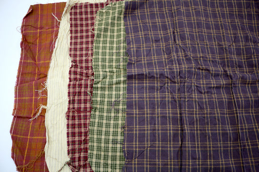"Plum Perfect" Fat Quarter Bundle – Purple Plaid (Cotton & Flannel Mix)