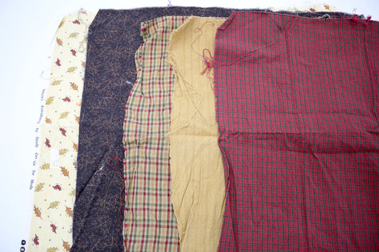 "Falling for Fabric" Fat Quarter Bundle – Leaves (Cotton & Flannel Mix)