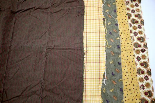 "Fields of Flowers" Fat Quarter Bundle – Cotton & Flannel Mix