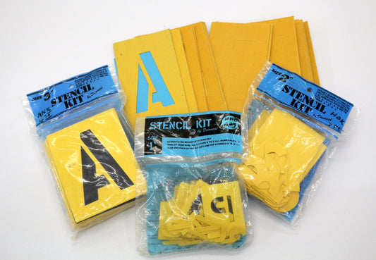 Bundle of Alphabet & Number Stencils – 1", 2", 3" & 4" Sizes
