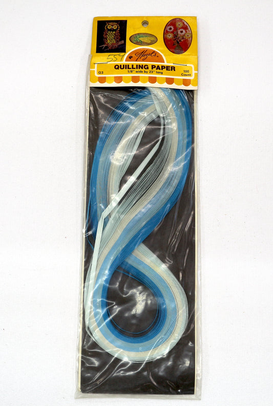 Quilling Paper – Blue Hues, 1/8" x 23" Strips