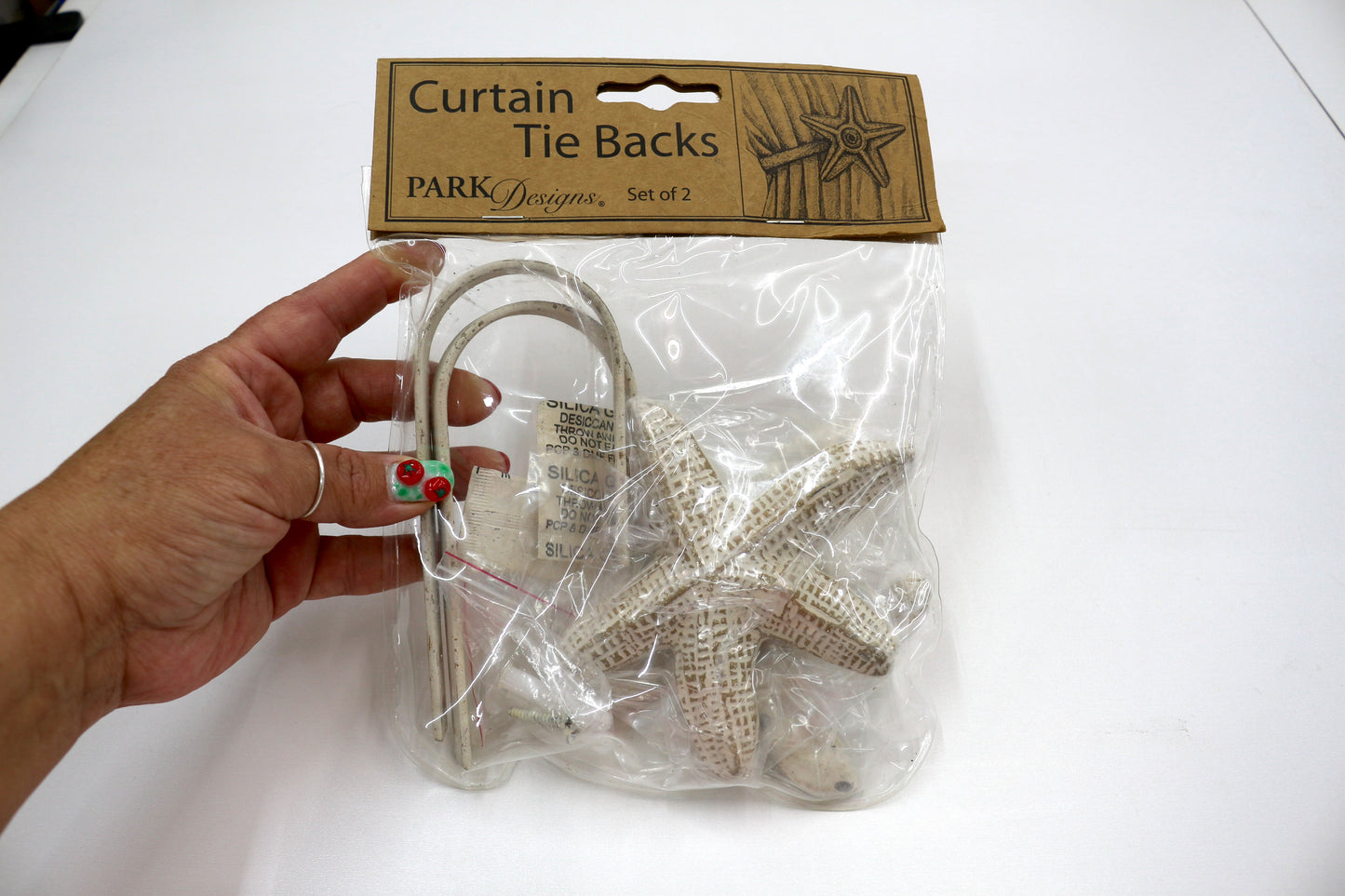 Starfish Curtain Tie-Back Set – Coastal Decor for Curtains or Crafts