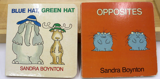Sandra Boynton Board Book Set – Blue Hat, Green Hat & Opposites