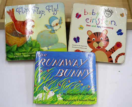 Children’s Board Book Bundle – Runaway Bunny, Little Einsteins, Flip, Flap, Fly!