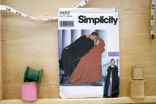 Simplicity 9452 Misses & Mens Cape Sewing Pattern size s-l