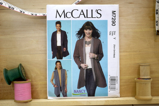McCalls 7290 Misses Vest & Jacket Sewing Pattern size 4-26