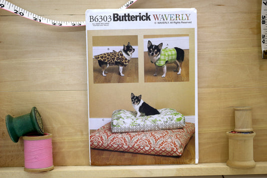 Butterick Waverly  Dog Vest, Coat and Beds Sewing Pattern