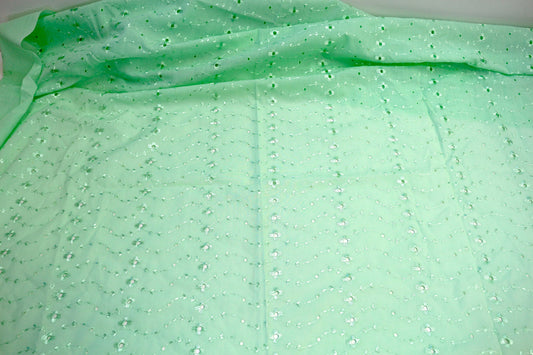Mint to Be Eyelet Cotton – 46" x 1.5 Yards