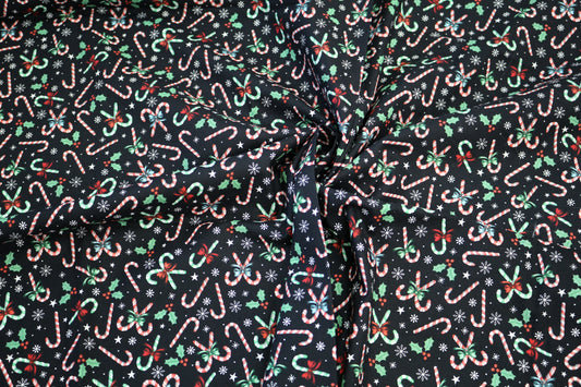 Candy Cane Lane Christmas Cotton – 44" x 1 Yard