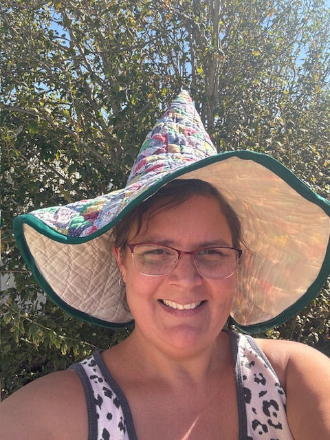 Handmade Upcycled Witch Hats from Vintage Quilt – Floppy & Full of Character