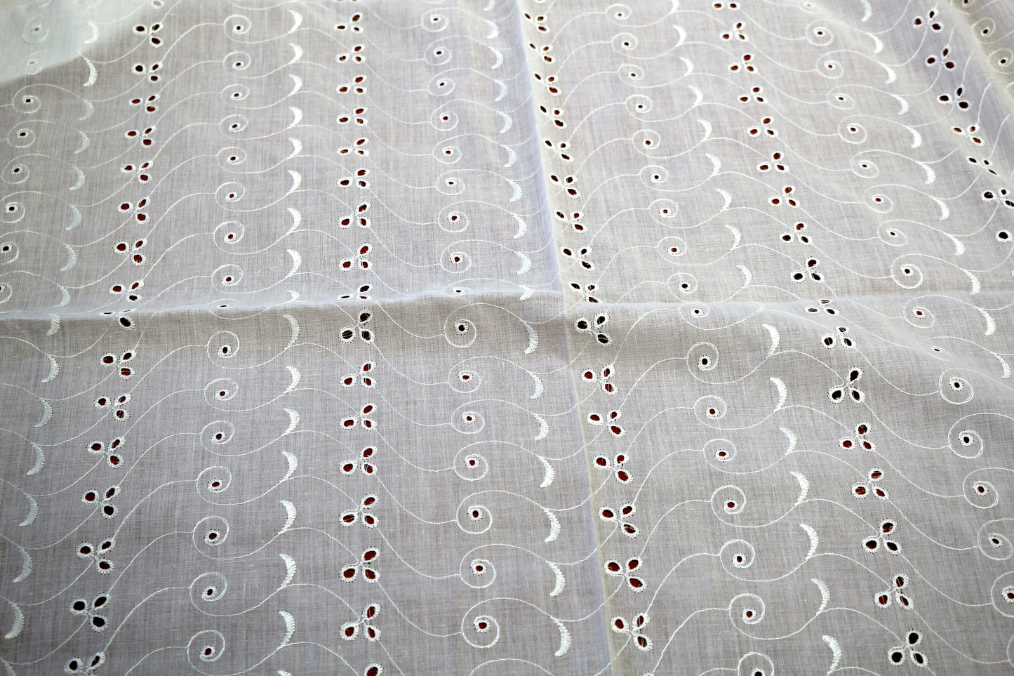 White Eyelet Cotton – 45" x 2.25 Yards
