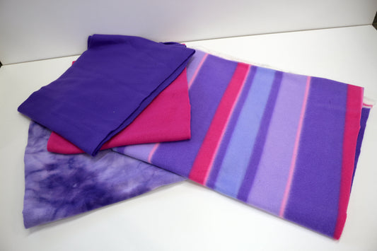 Fleece Fabric Bundle – 2 Half Yards & 2 Quarter Yards