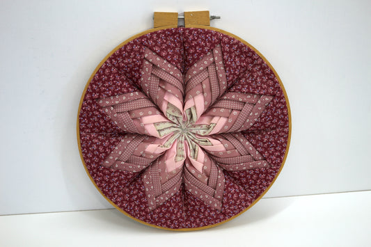 14" Quilted Star Hoop Art – Ready to Hang