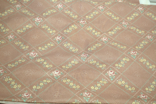 Pink Floral Cotton Fabric – 55" x 8.75 Yards