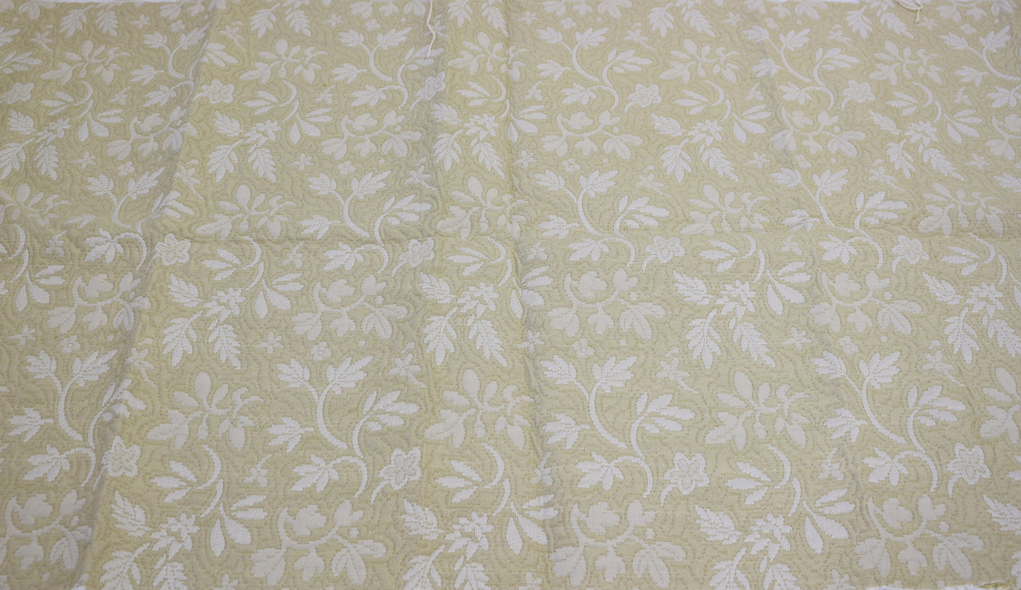 Light Gold Upholstery Fabric with Floral Design – 22" x 53"