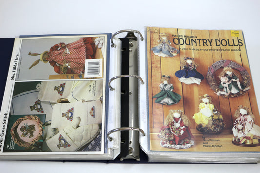 4" Binder Filled with 1990s Craft Project Books – Mixed Media Heaven!