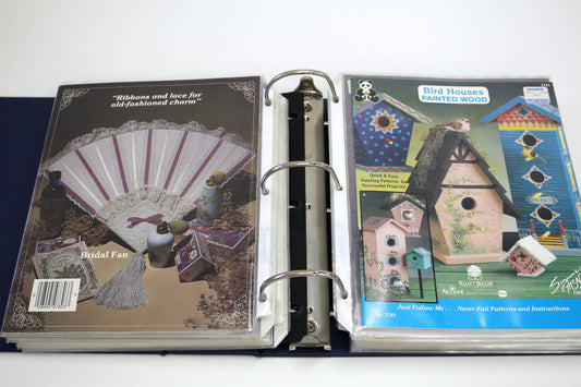4" Binder Filled with 1990s Craft Project Books – Mixed Media Heaven!