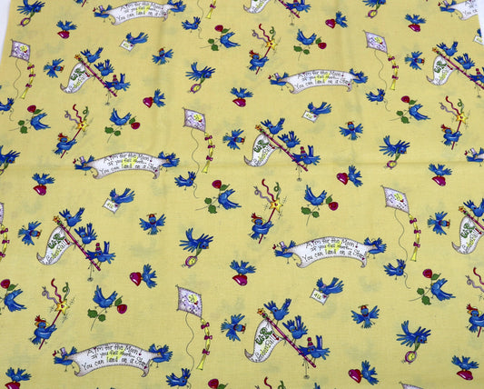 Supportive Blue Birds Quilting Cotton – 45" x 2 Yards