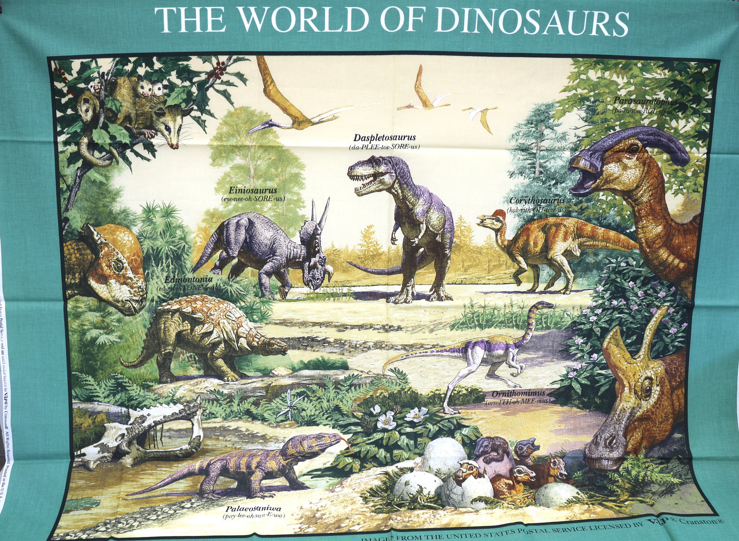 Dinosaur Fabric Panel – 46" x 35"