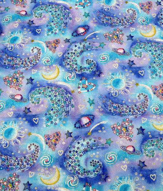 Celestial Vibes Quilting Cotton – 45" x 1 Yard