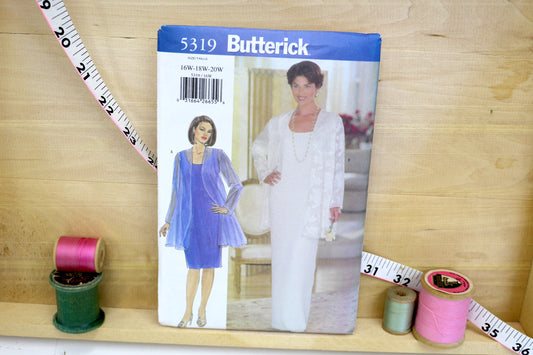 Butterick 5319 Womens Petite Jacket and Dress Sewing Pattern size 16W-20W