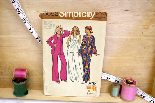 Simplicity 6682 Maternity Jiffy Cardigan, Top and Wide Leg Pants Sewing Pattern size 10 & 12 Bust 32.5" & 34"