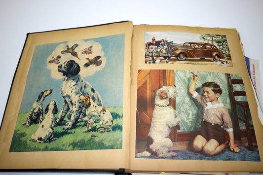 Vintage 1930s–1940s Scrapbook – Norman Rockwell Clippings & More
