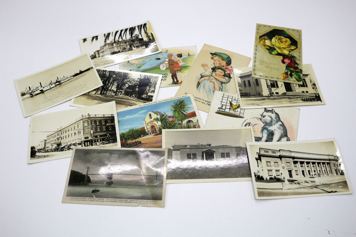 11-Pack: Variety of Vintage Postcards for Creative Use