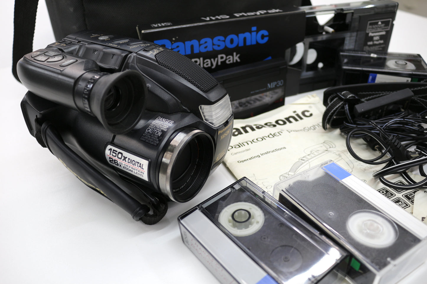 Panasonic VHS Recorder Palmcorder PlayPak – With Chargers & Tapes