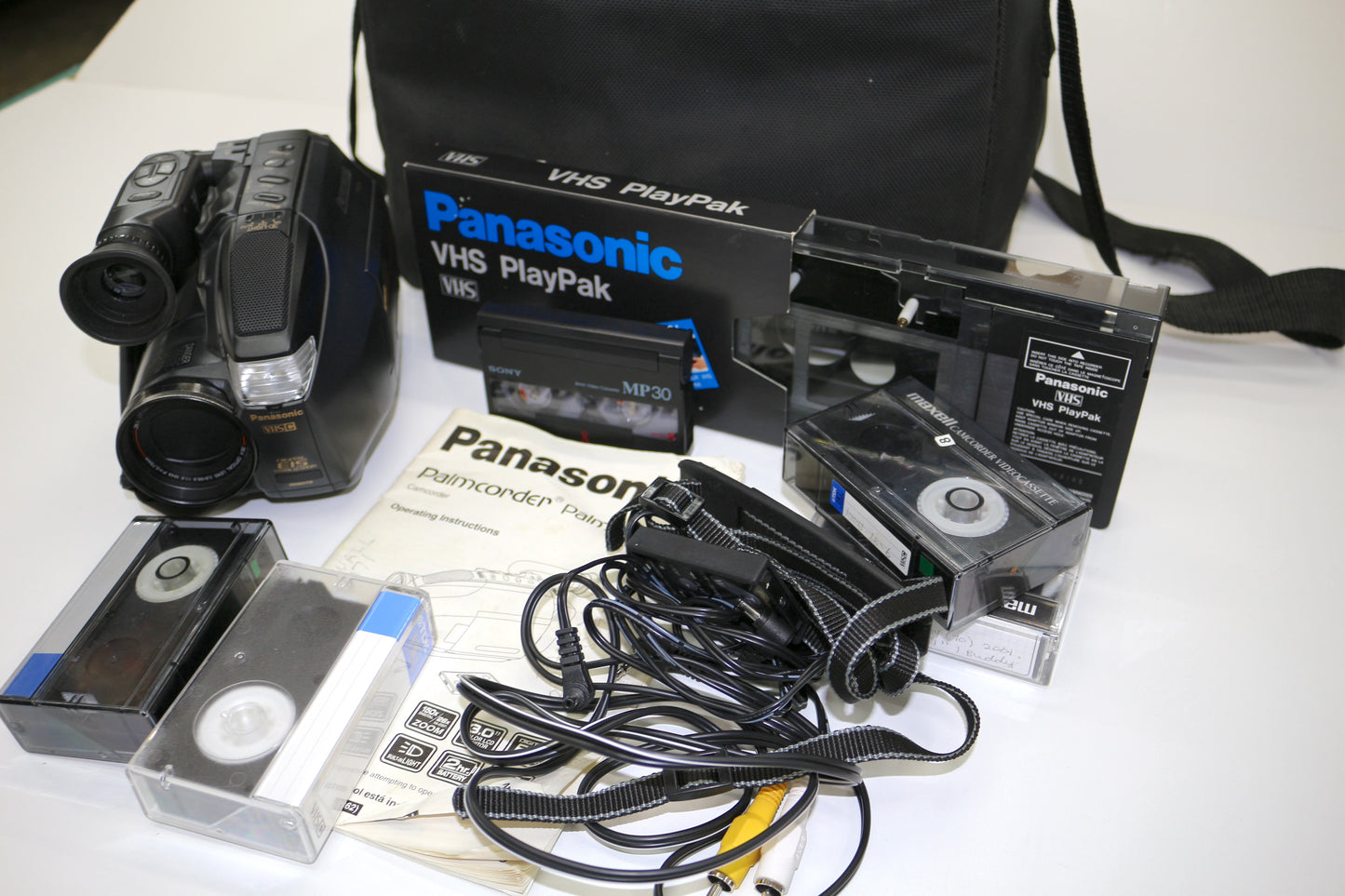 Panasonic VHS Recorder Palmcorder PlayPak – With Chargers & Tapes
