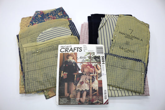 Crafty Crumbs – Doll Sewing Pattern with some Pre-Cut Pieces & Fabric