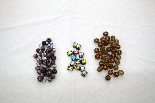 Bundle of Glass Beads – Assorted Shapes & Colors