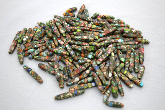 10 oz Mosaic Magnesite Dagger Bead Bundle