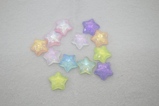 Pastel Iridescent Star Cabochons