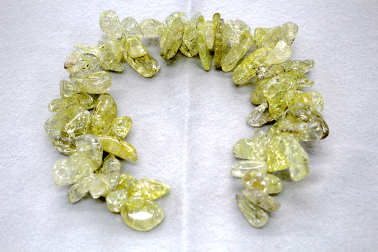 &nbsp;Crackle Glass Chip Beads – Approx. 12 oz Lot