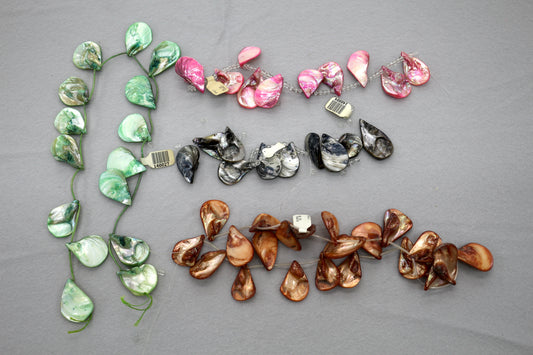 Lot of Teardrop Shell Beads – 4 Strands