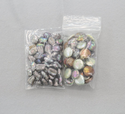 Lot of Iridescent Gemstone-Style Beads – 2 Bags