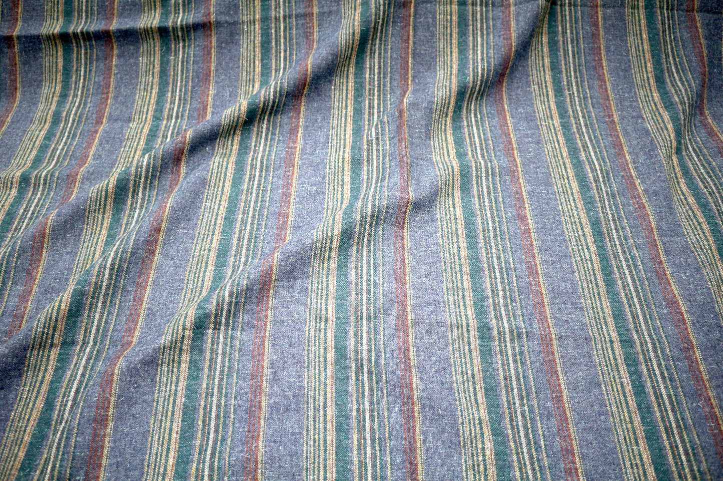 Woven Striped Wool Blend Fabric – 55" x 4 Yards