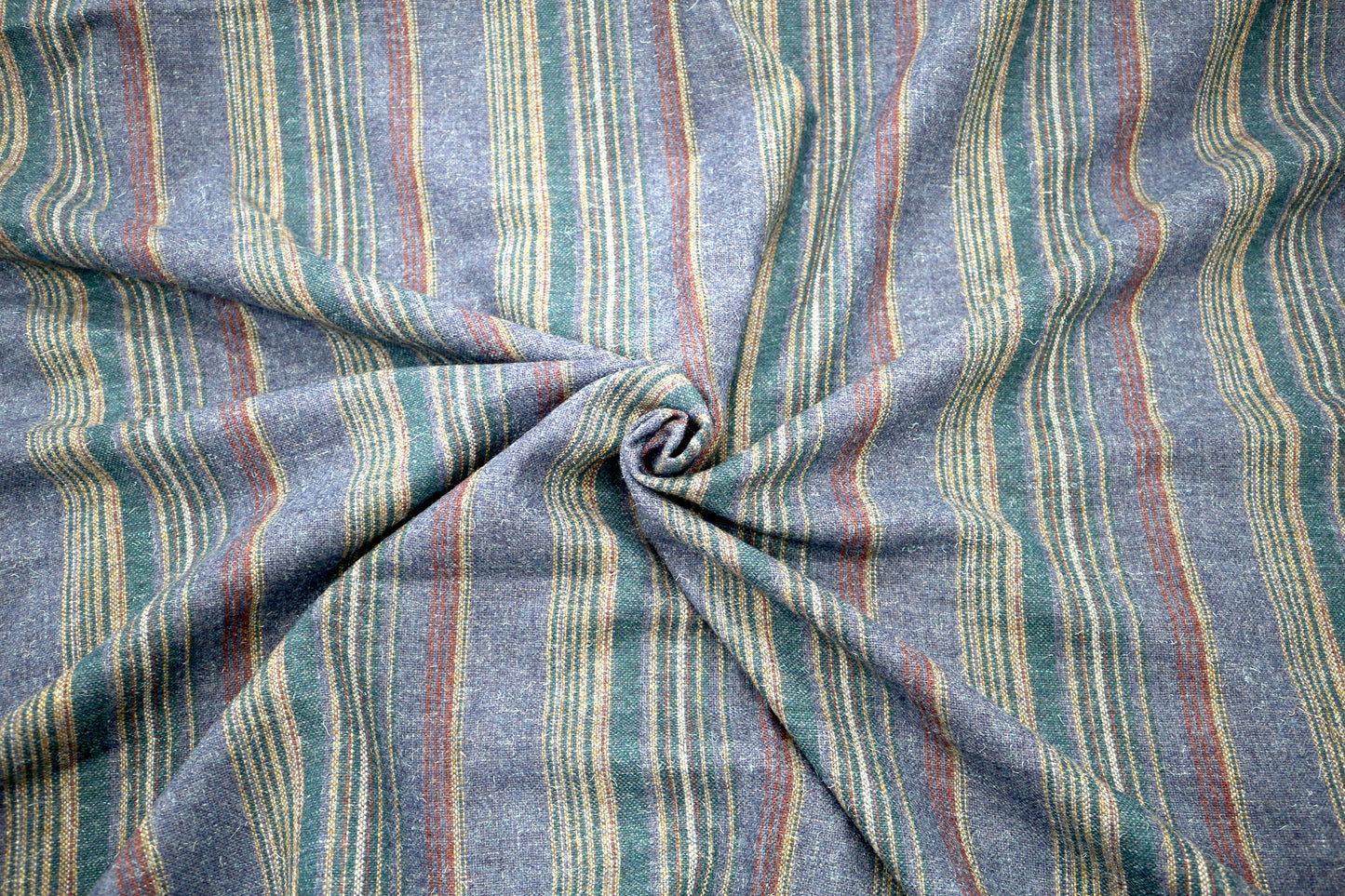 Woven Striped Wool Blend Fabric – 55" x 4 Yards