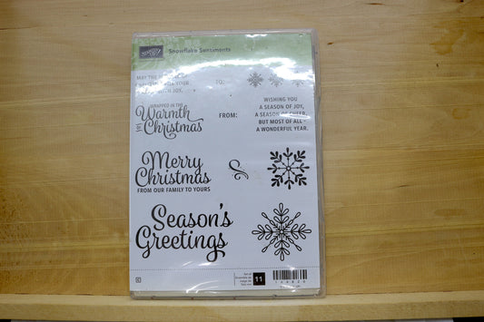 Stampin’ Up! Stamp Sets with Thinlits, Dies, or Embossing - Snowflake Sentiments