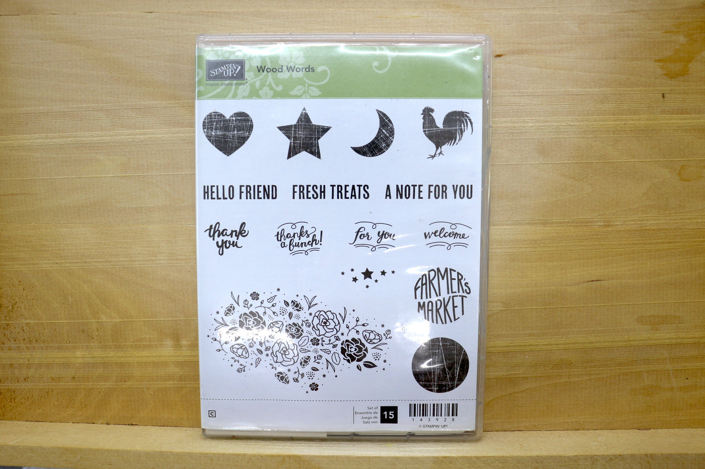 Stampin’ Up! Stamp Sets with Thinlits, Dies, or Embossing - Wood Words